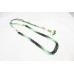 Strand Emerald Natural Beads Necklace 925 Sterling Silver 3 Line Gem Stone D398